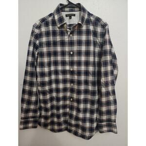 Mens Banana Republic Plaid Button Front sz M